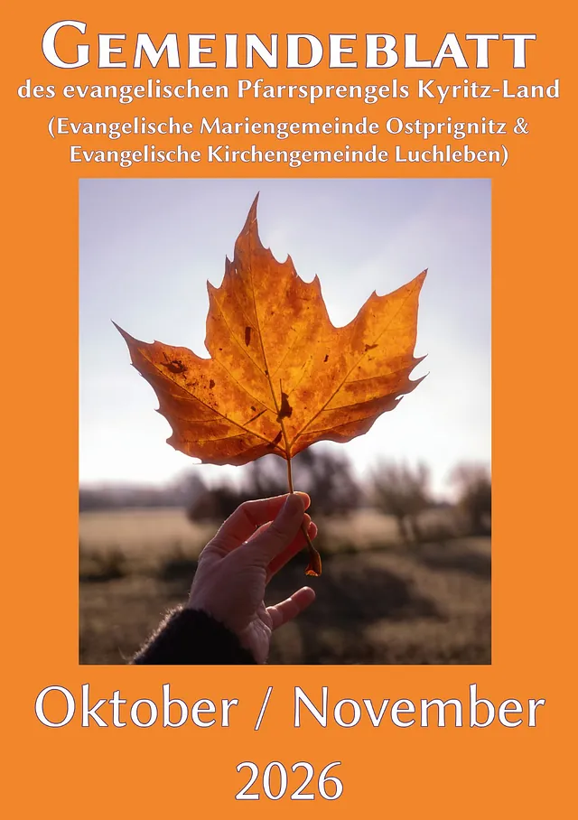 Gemeindeblatt Juni bis Septemberg 2026